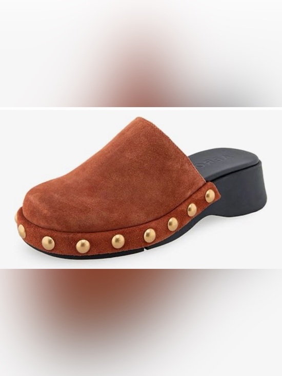 AEROSOLES Shoes - NWOB Aerosoles Faye Suede Leather Clog with Gold Studs